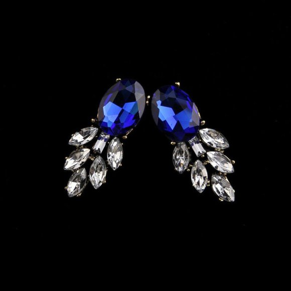 LA Fatima Women Blue Necklace& Earring Set Jewelry - Picture 2 of 6